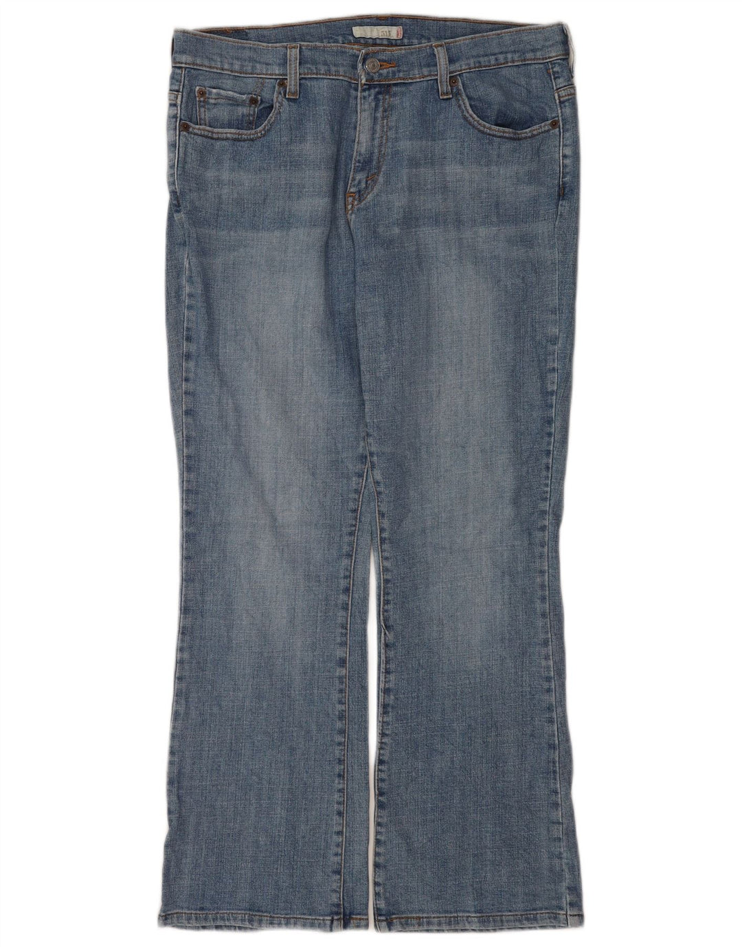 Damskie dżinsy Levi's 515 Bootcut US 12, duże, W32 L30, niebieska bawełna