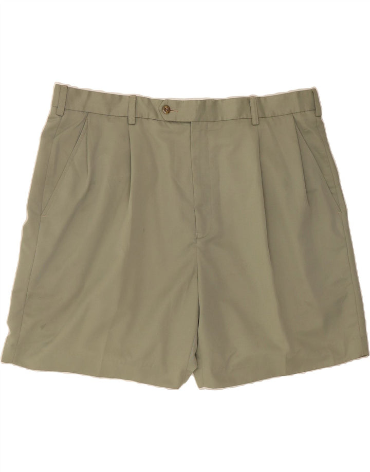 IZOD Mens Pegged Chino Shorts W42 2XL Khaki Polyester Vintage Izod and Second-Hand Izod from Messina Hembry 