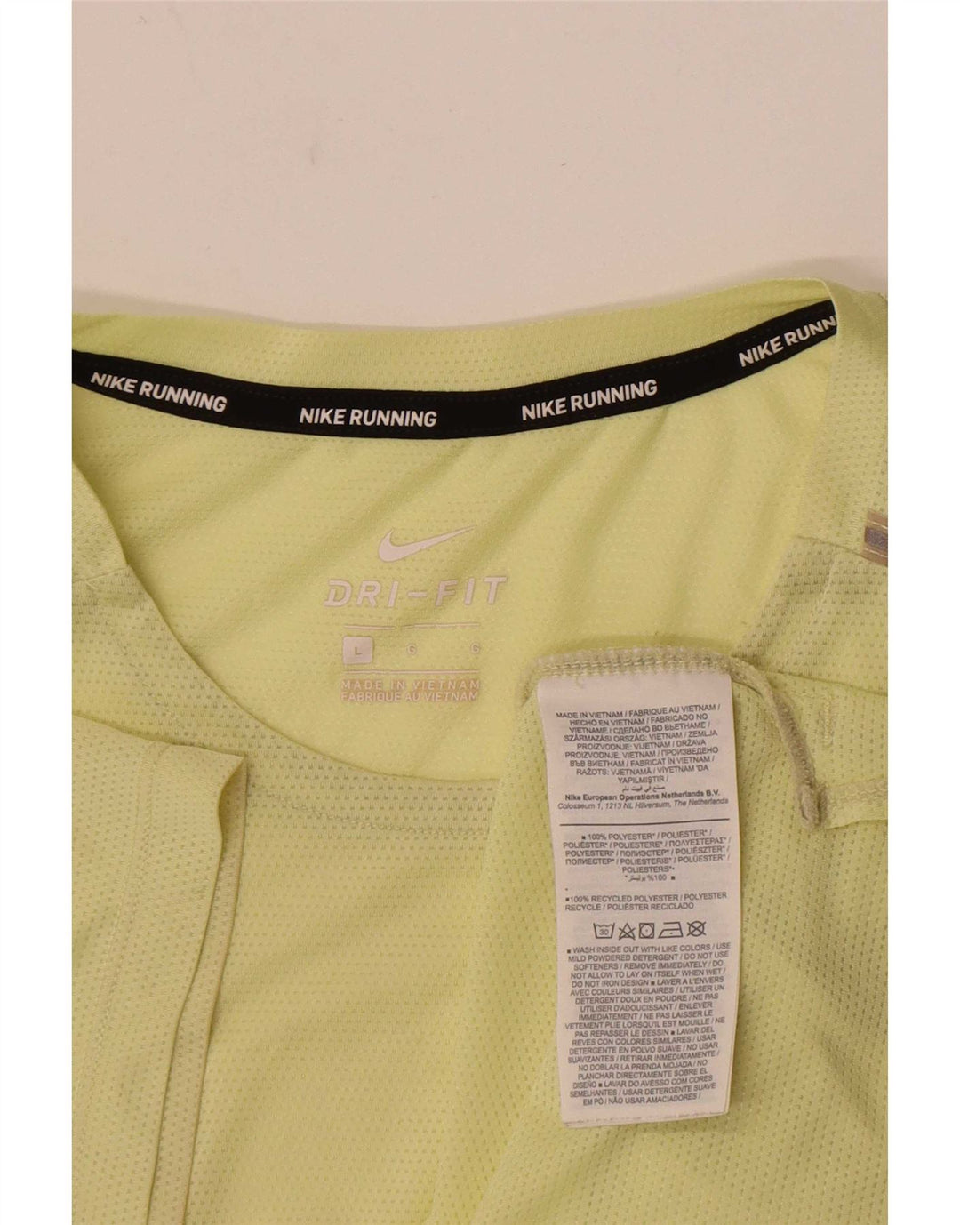 Męski T-shirt Nike Dri Fit z grafiką, duży, żółty poliester