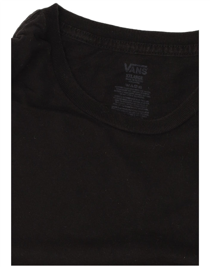 Męski T-shirt z grafiką VANS, 2XL, czarna, bawełniana