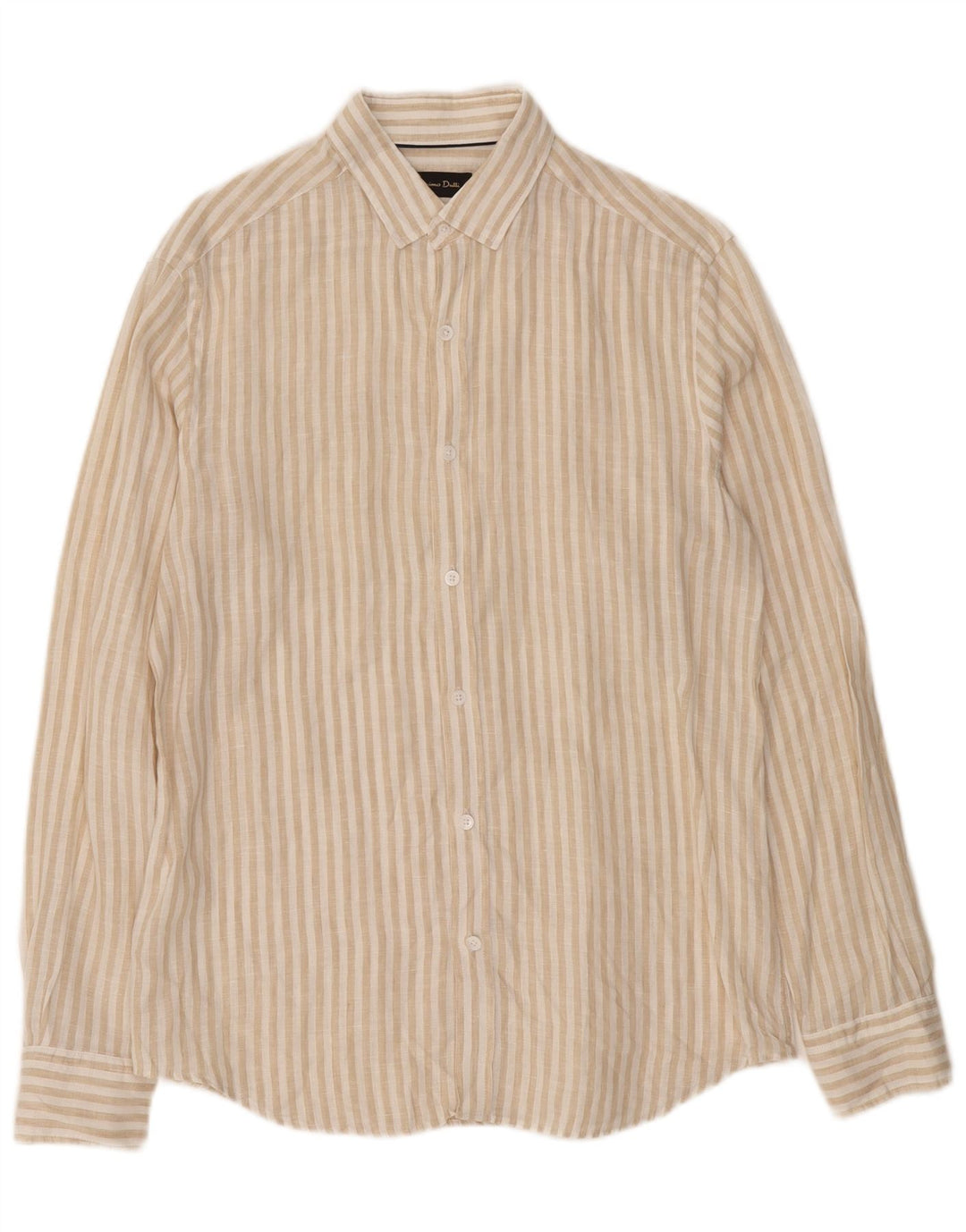 Koszula męska Massimo Dutti w średnie beżowe prążki