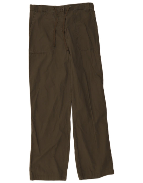 Marks & Spencer Damskie spodnie codzienne z wysokim stanem UK 12 Medium W30 L30 Khak