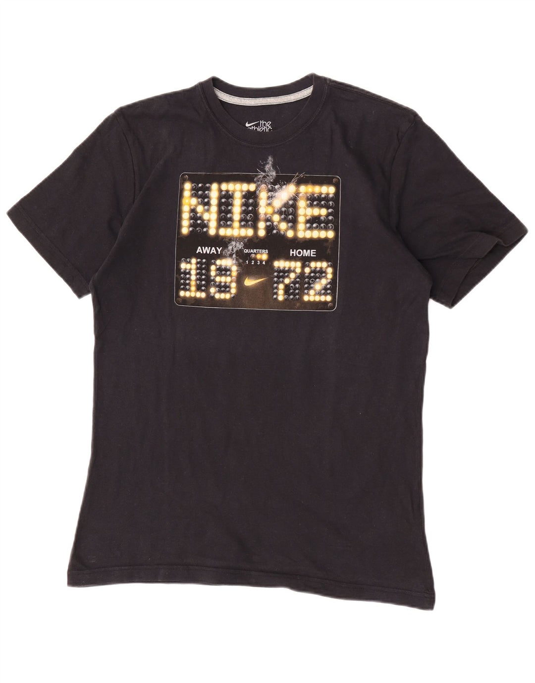 Męski T-shirt Nike o regularnym kroju z grafiką, średni czarny, bawełniany