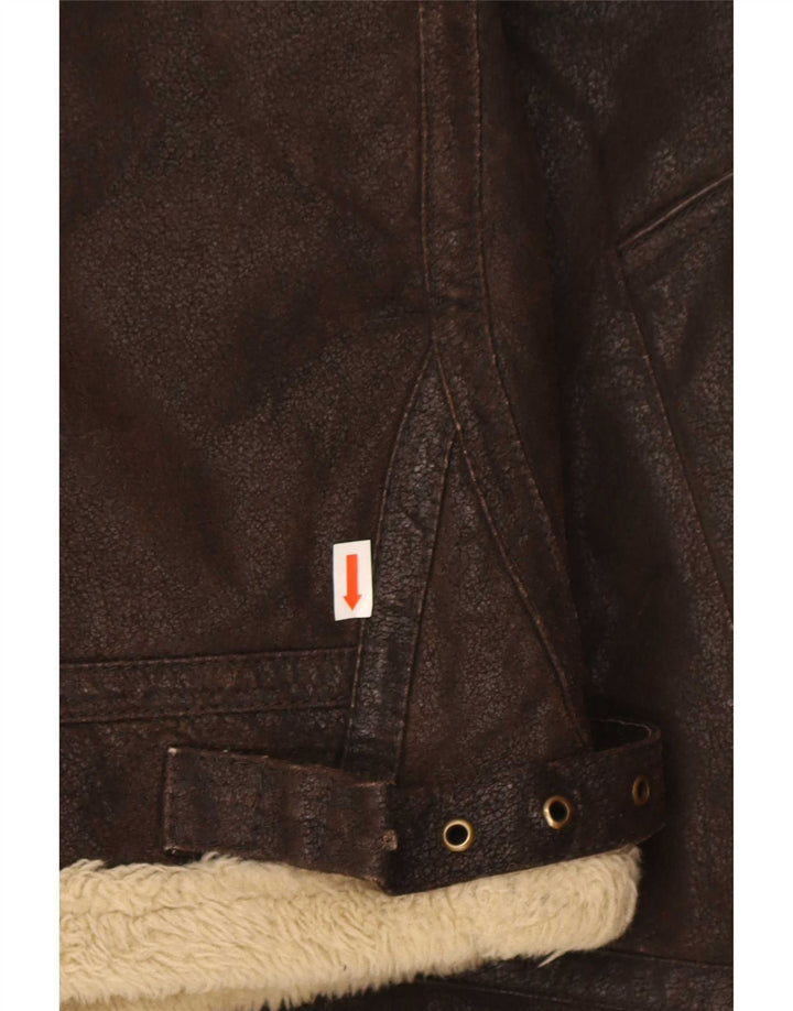 Kurtka męska CINTI Sherpa, UK 42 XL, brązowa