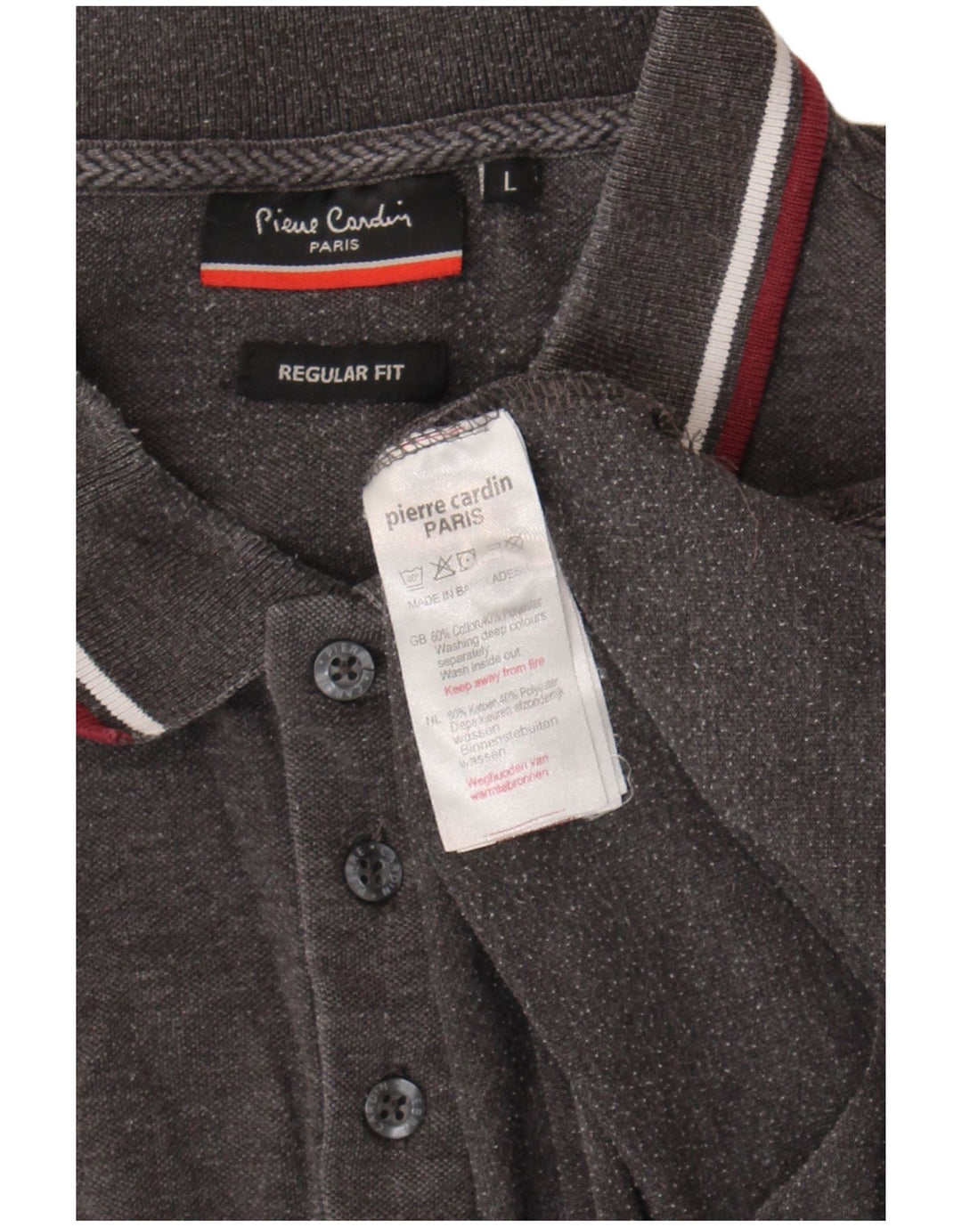 Męska koszulka polo Pierre Cardin o regularnym kroju, duża, szara, bawełniana