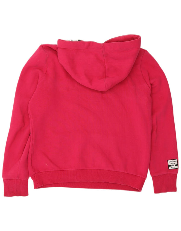 Damski sweter z kapturem Superdry, UK 12, średni różowy, bawełniany