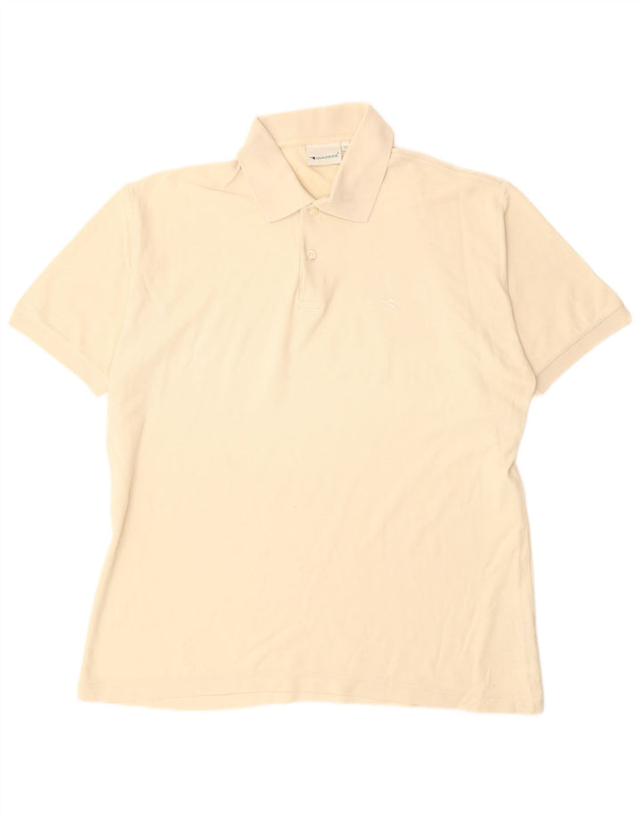 Męska koszulka polo DIADORA IT 52, duża, beżowa, bawełniana