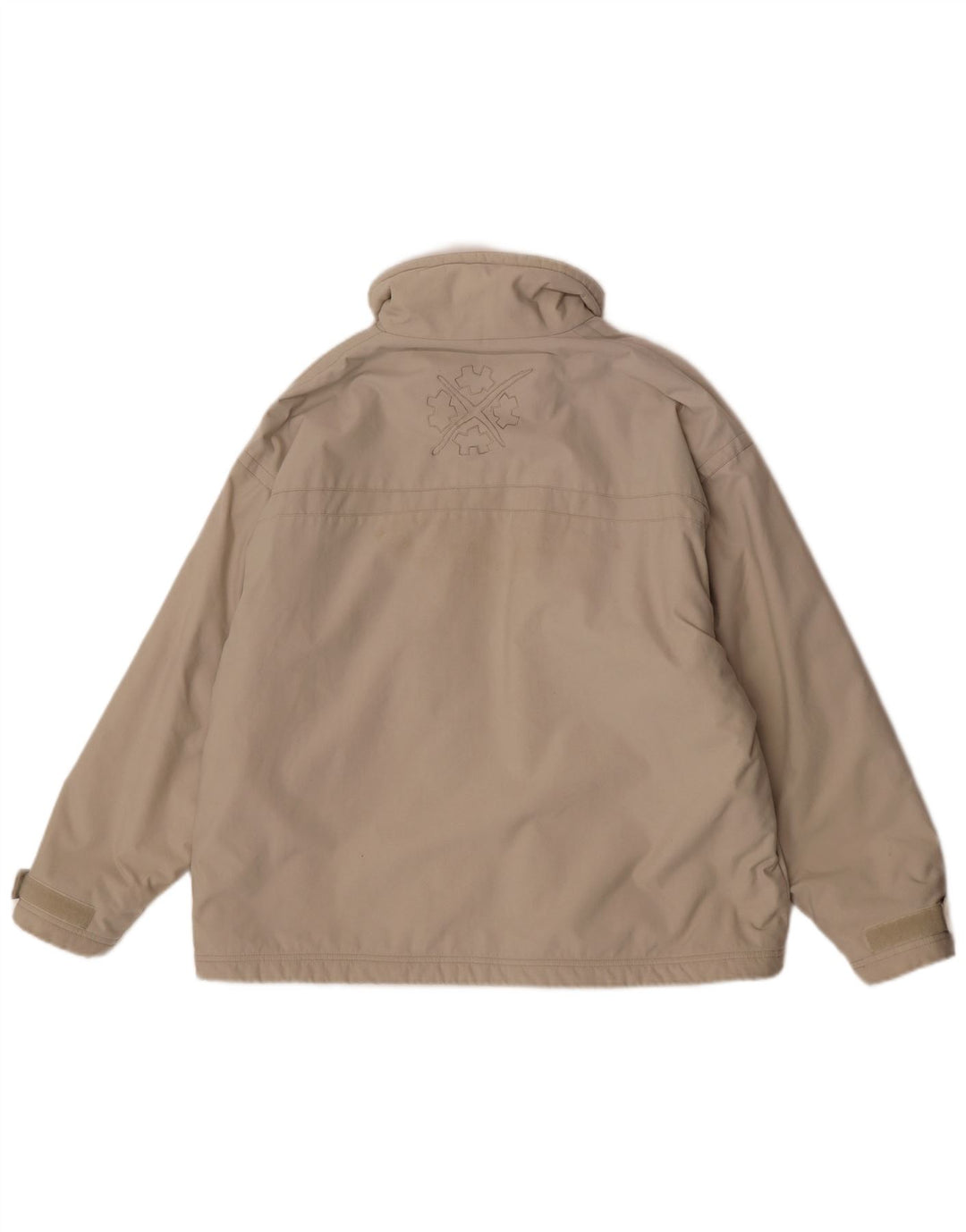 Exxtasy Męska kurtka wiatrówka o luźnym kroju UK 36 Small Beige Nylon