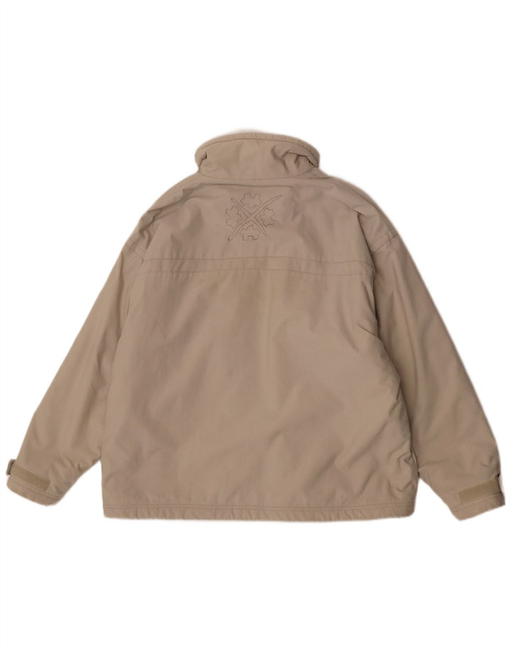 Exxtasy Męska kurtka wiatrówka o luźnym kroju UK 36 Small Beige Nylon