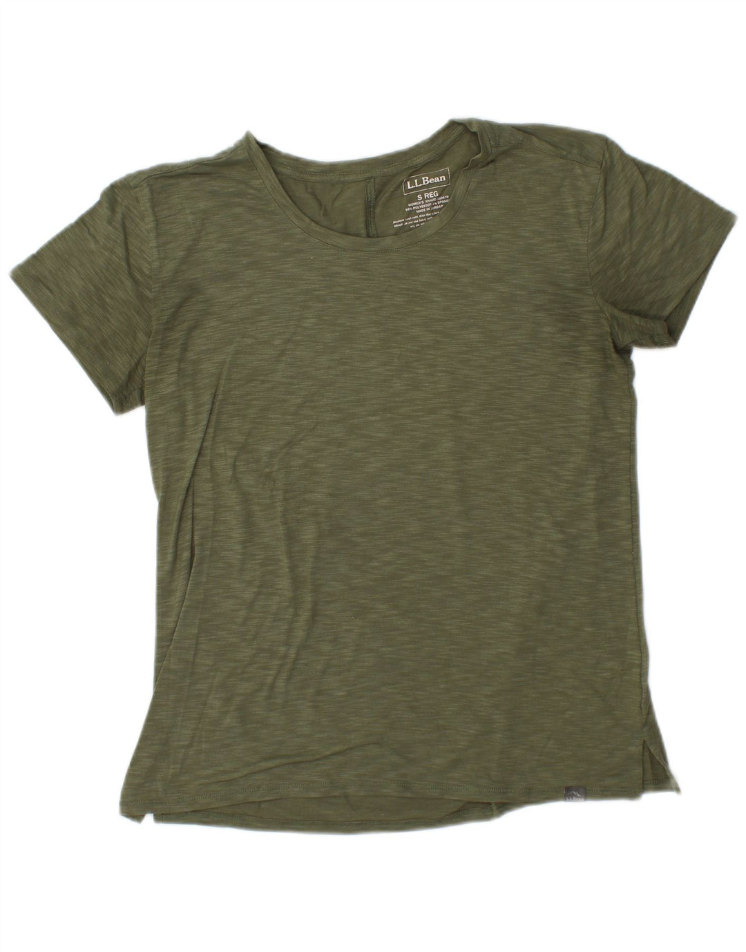 T-shirt damski L.L.BEAN Top UK 10, mały, khaki, nakrapiany poliester