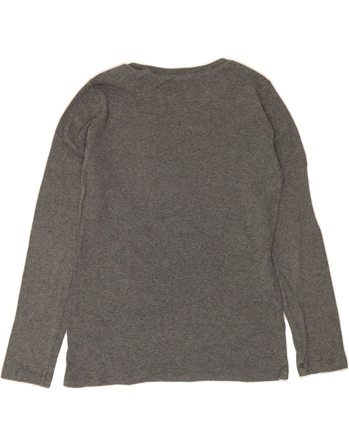 EDDIE BAUER Womens Top Long Sleeve UK 12 Medium Grey Cotton Vintage Eddie Bauer and Second-Hand Eddie Bauer from Messina Hembry 
