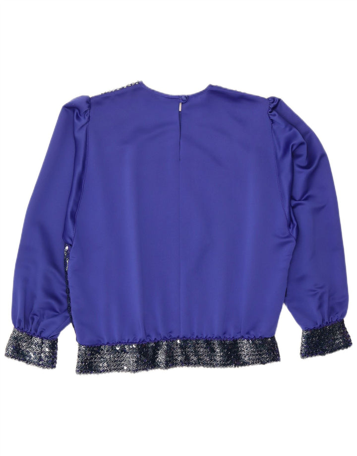 Damska bluzka z długim rękawem ARA Top EU 44 XL Niebieski poliester