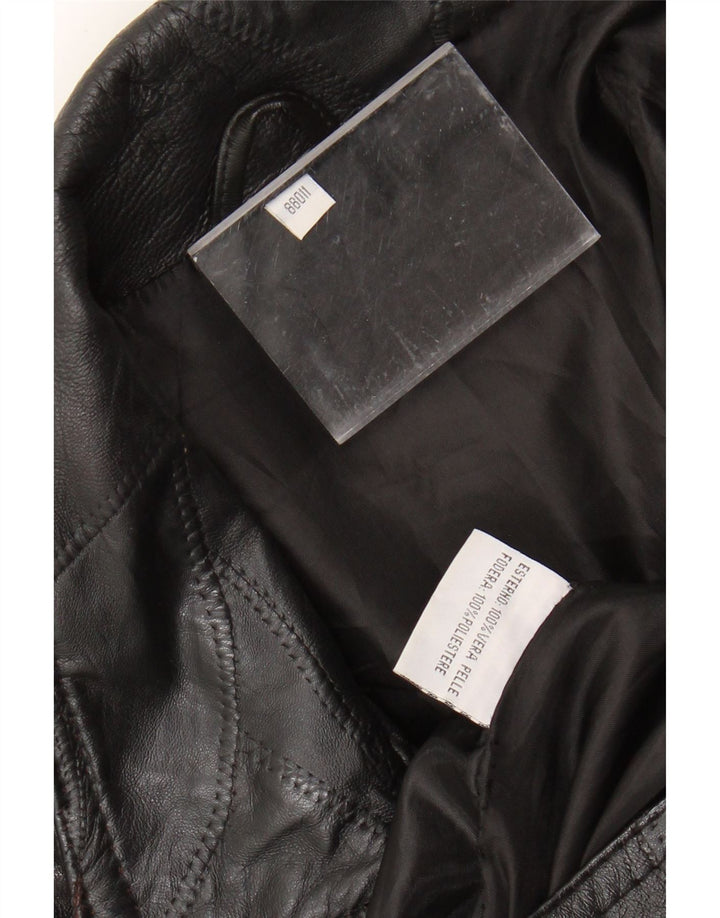 Męska kurtka skórzana VINTAGE UK 40 duża czarna skóra