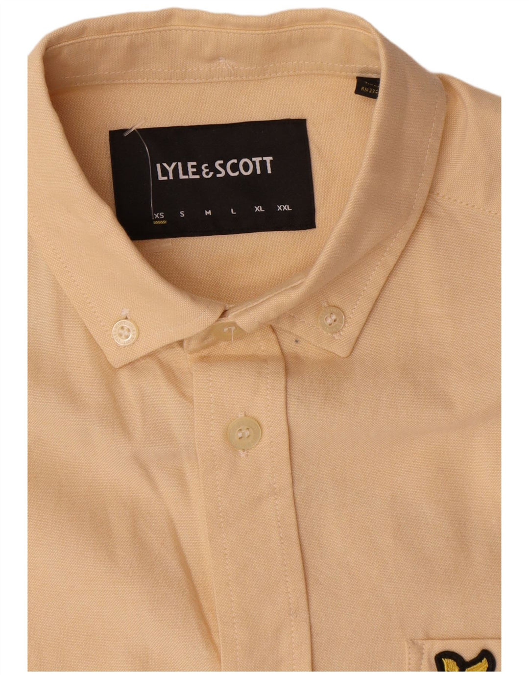 Koszula męska Lyle & Scott XS, żółta, bawełniana