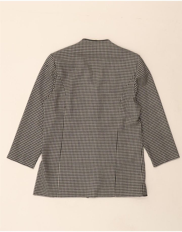 FRANKENWALDER Womens 5 Button Blazer Jacket EU 38 Medium Black Houndstooth Vintage Frankenwalder and Second-Hand Frankenwalder from Messina Hembry 