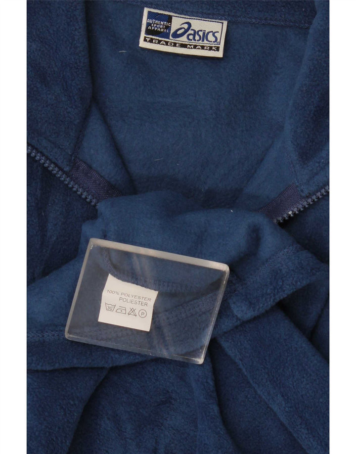 Męski sweter polarowy Asics z zamkiem błyskawicznym XL, granatowy, poliester