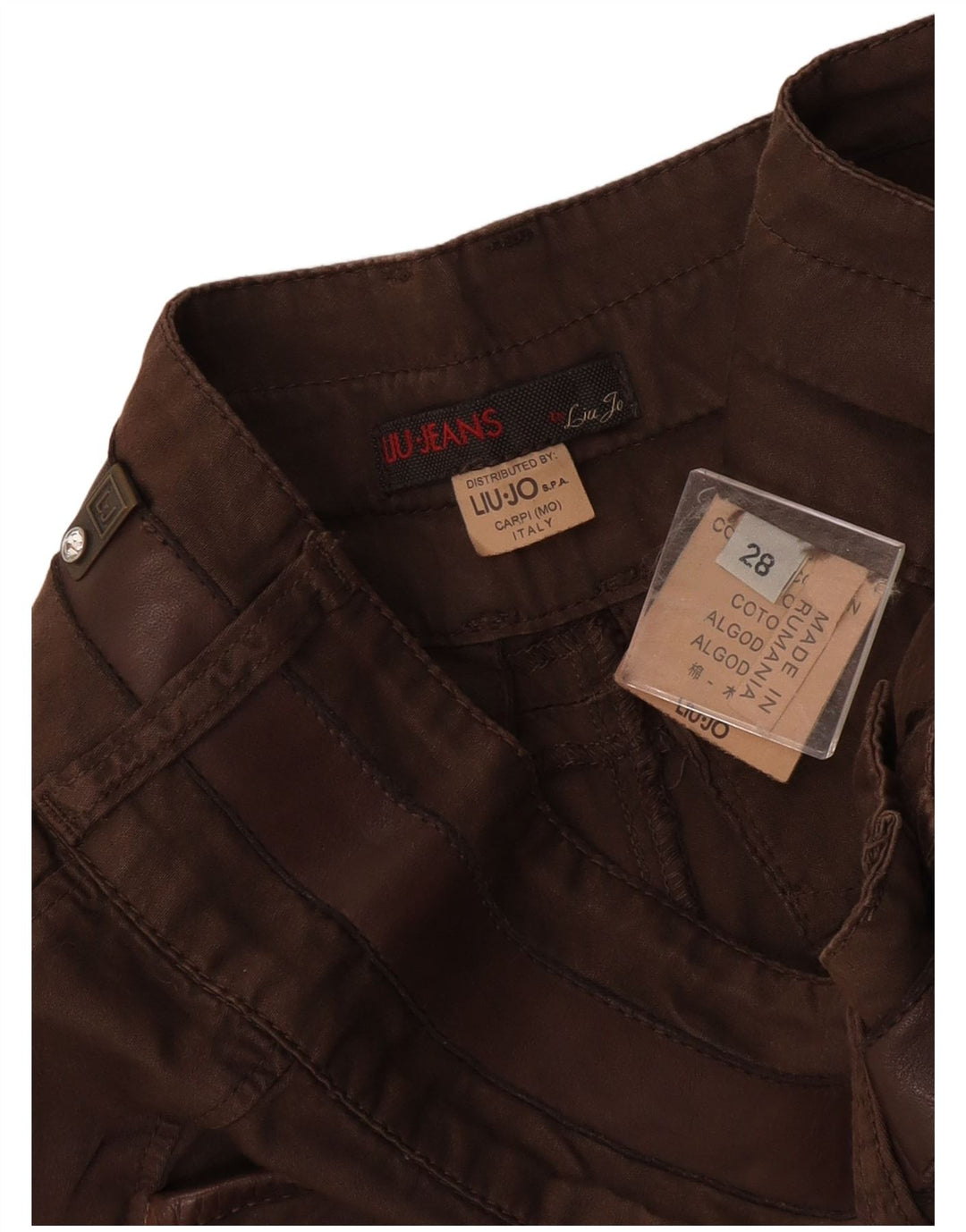 Damskie spodenki Liu Jo W28 Średniobrązowy, bawełniany