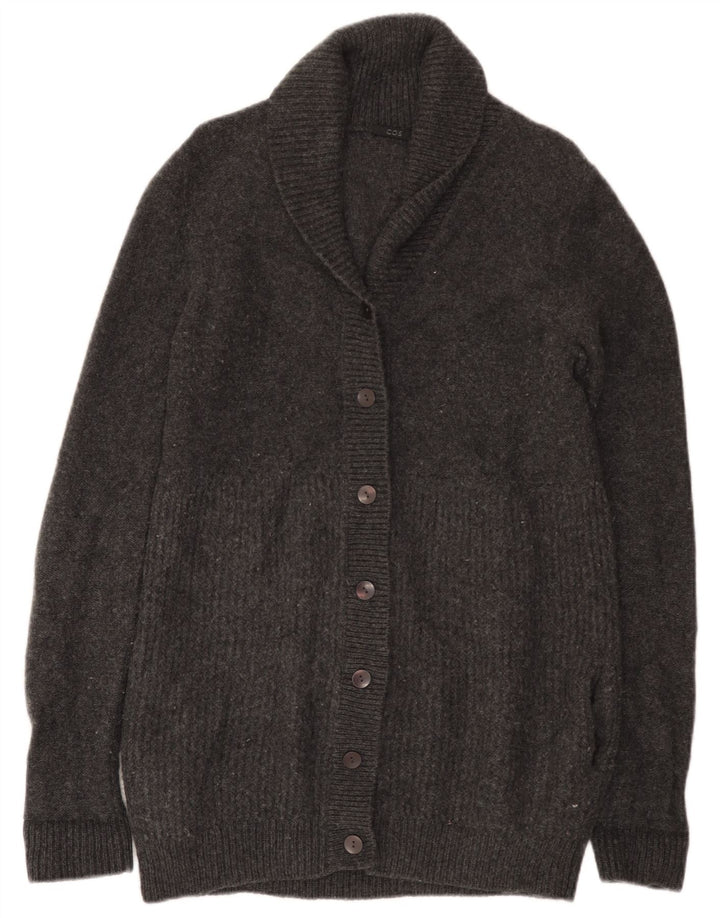 Cos Damski sweter o przedłużonym fasonie, UK 10, mała, szara wełna