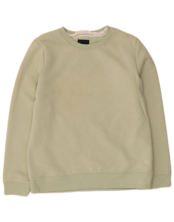 Crew Clothing Womens Sweatshirt Jumper UK 10 Small Green Cotton
