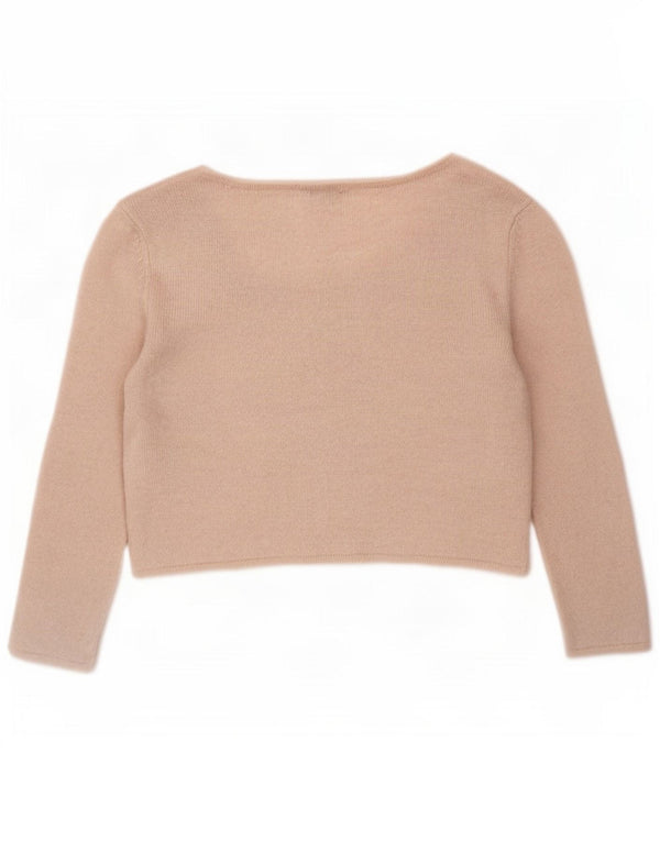 Topshop damski sweter typu Crop Cardigan UK 14 średni różowy akryl