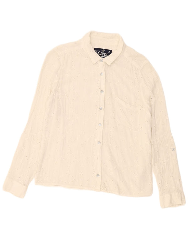 Koszula damska Superdry UK 18 XL, biała, bawełniana
