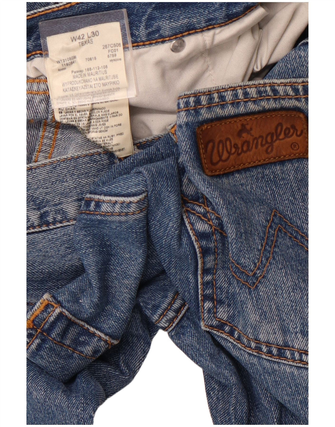 Męskie jeansy WRANGLER Texas Straight W42 L30 Niebieskie, bawełniane