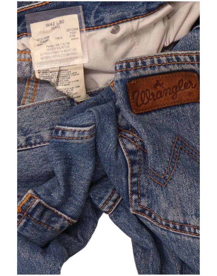 Męskie jeansy WRANGLER Texas Straight W42 L30 Niebieskie, bawełniane
