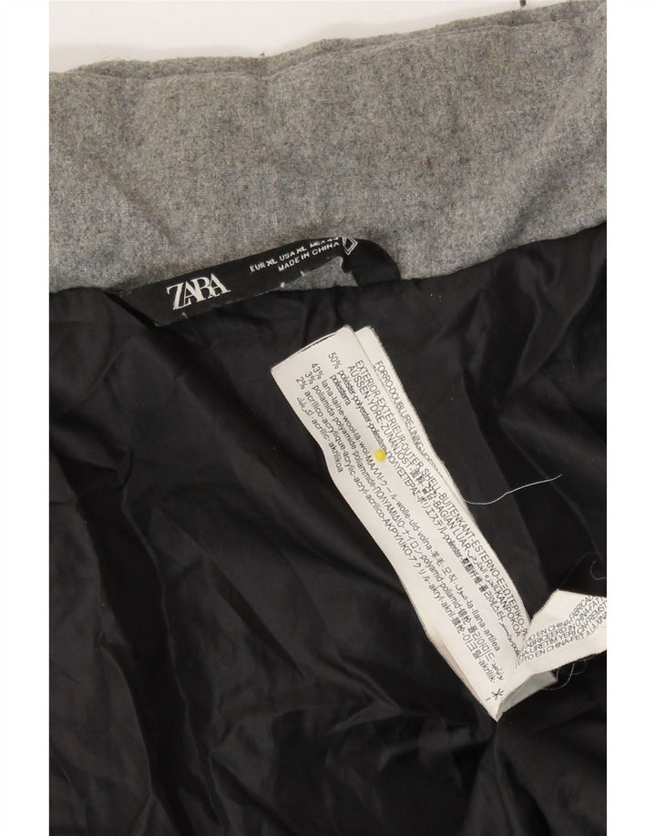 Męska ocieplana kurtka Zara UK 42 XL, szary poliester