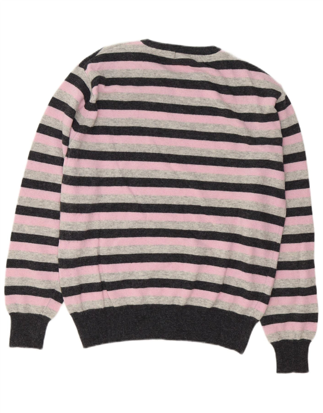 Męski sweter Kappa z okrągłym dekoltem i średnią różową wełną w paski