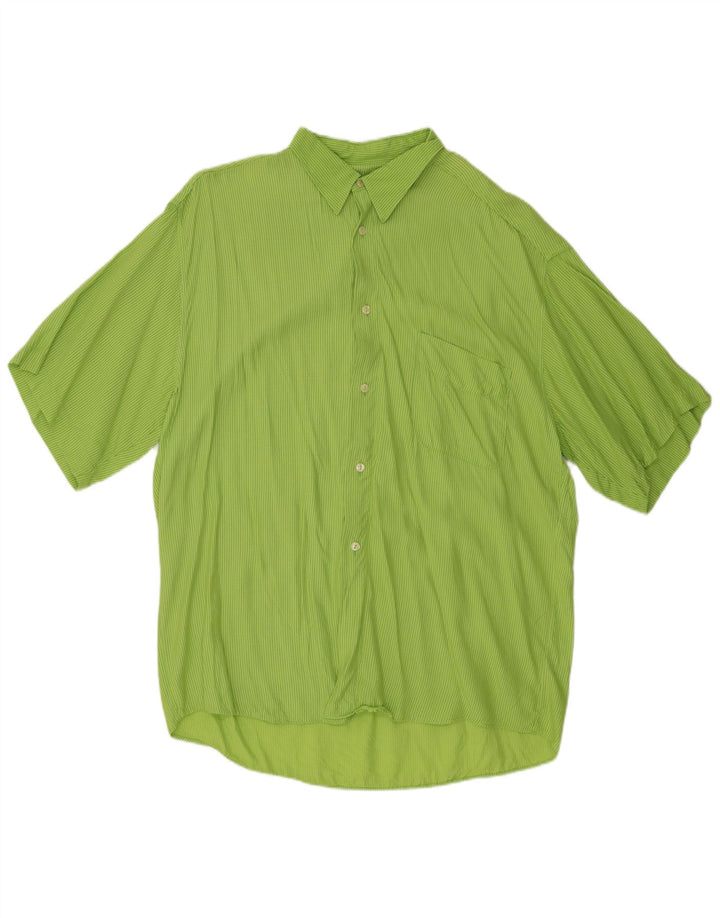 Koszula męska z krótkim rękawem TIPO S, XL, w zielone prążki