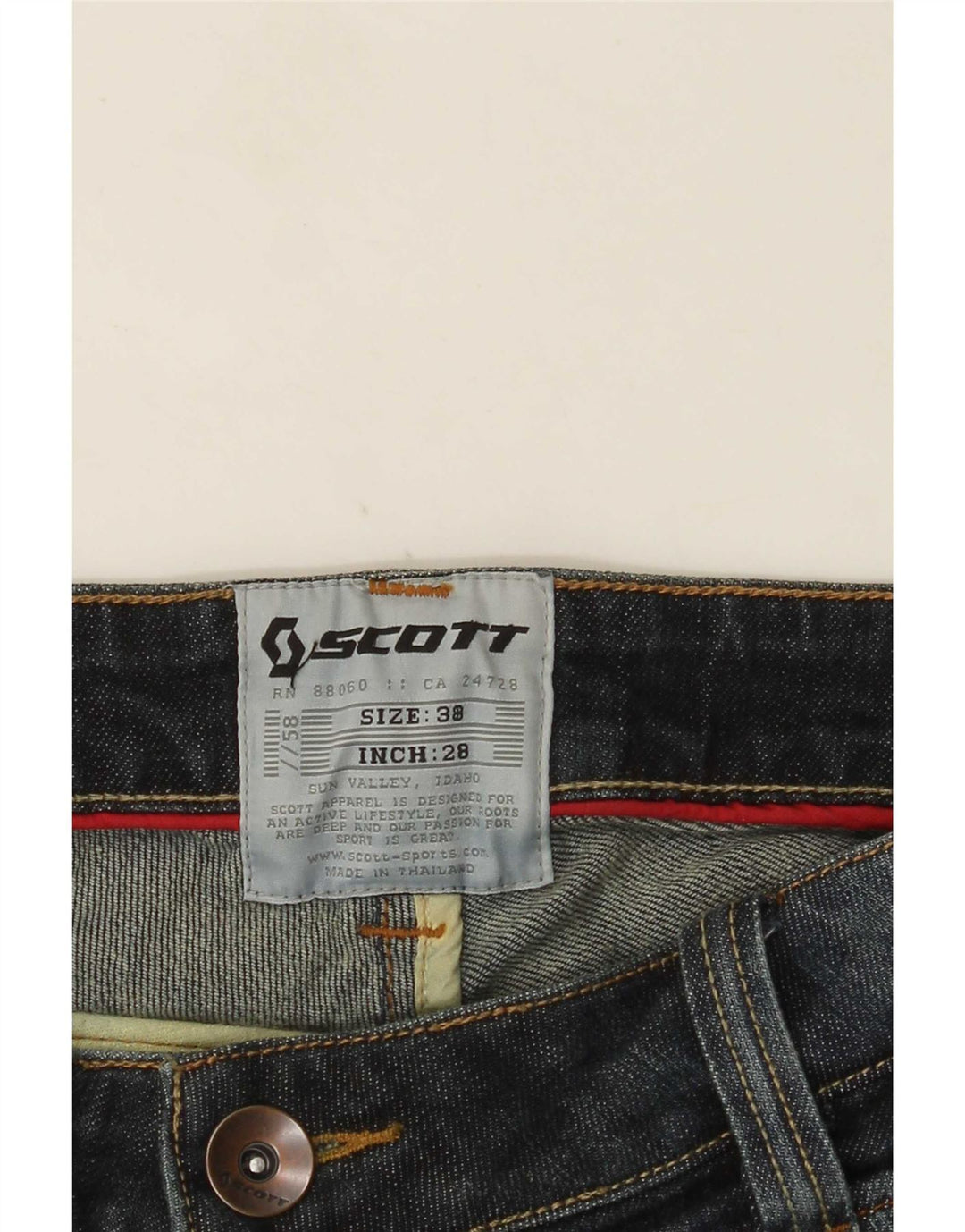 Damskie jeansy Scott Straight W28 L33 granatowe