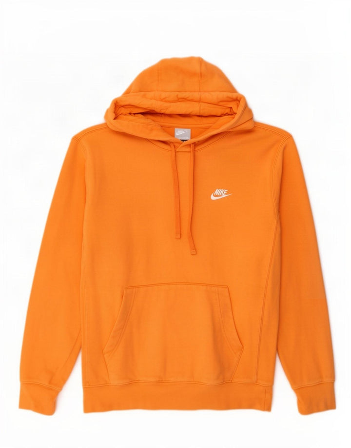 Męski sweter z kapturem Nike, mały, pomarańczowy, bawełniany