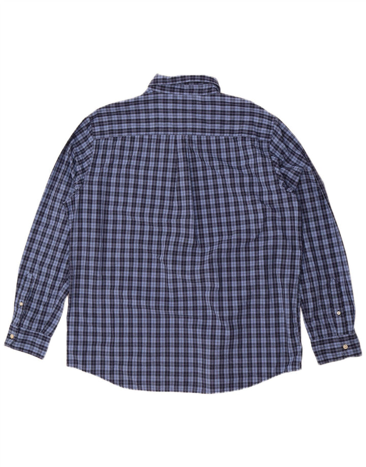 Męska koszula flanelowa Chaps XL w niebieską kratkę, bawełniana