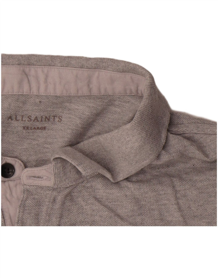 Męska koszulka polo All Saints 2XL, szara, bawełniana