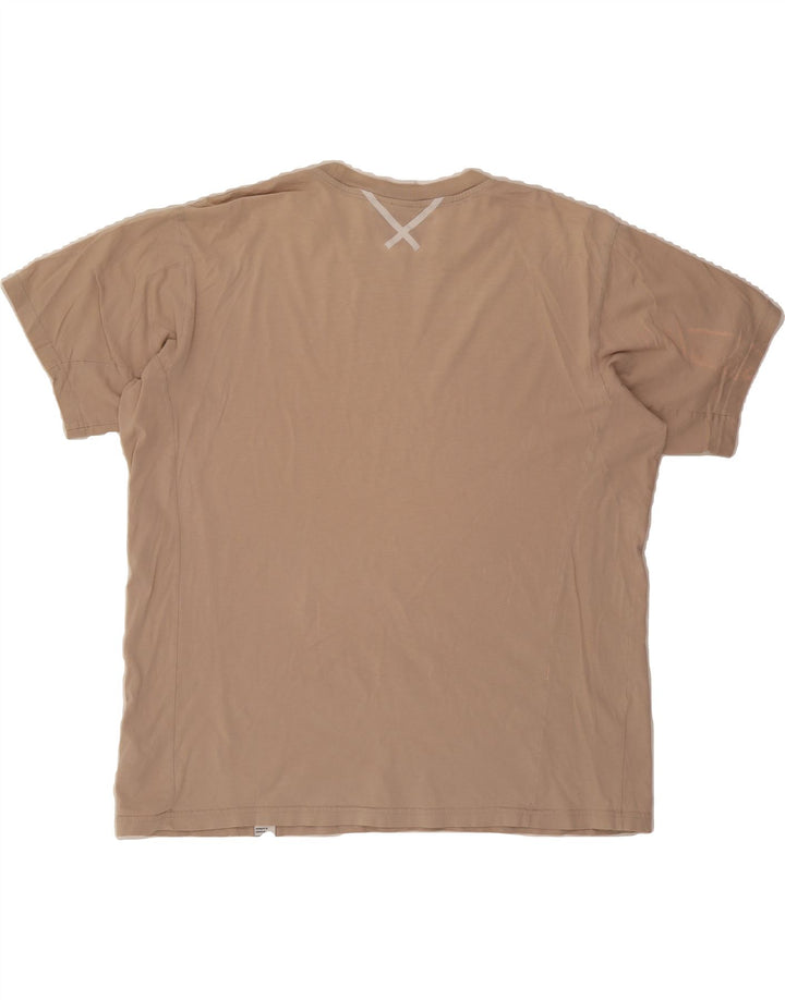 ADIDAS Mens T-Shirt Top XL Brown Cotton Vintage Adidas and Second-Hand Adidas from Messina Hembry 