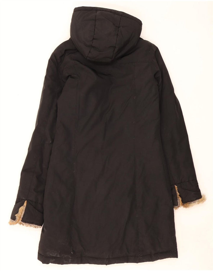 Woolrich Męski ocieplany płaszcz z kapturem UK 36 Small Black Cotton