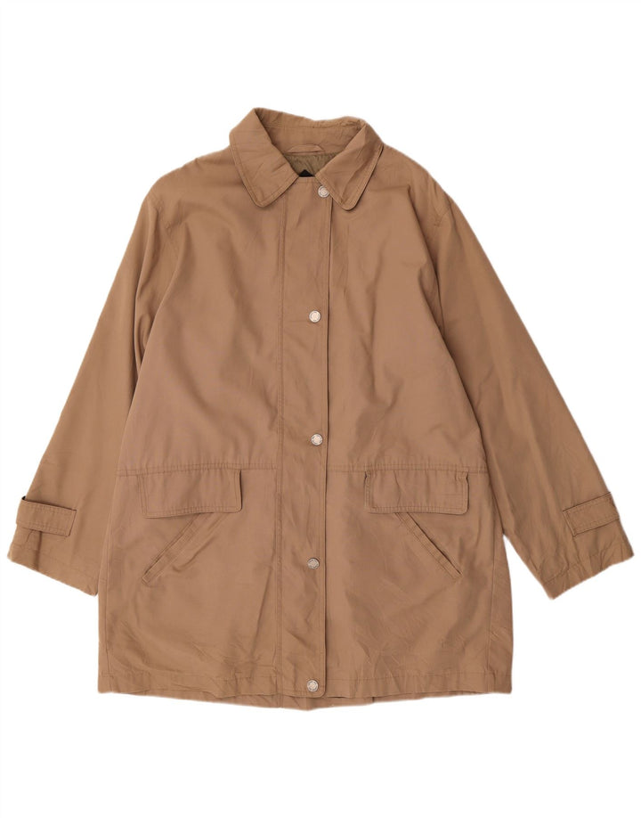 Damski płaszcz o luźnym kroju London Fog UK 14 Średni brązowy bawełniany