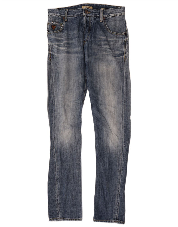 Guess Męskie jeansy slim W30 L34 Niebieskie bawełniane