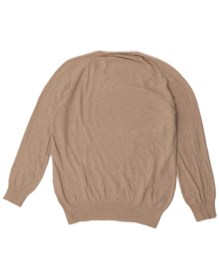 Męski sweter Zara z okrągłym dekoltem, średnio beżowa wiskoza