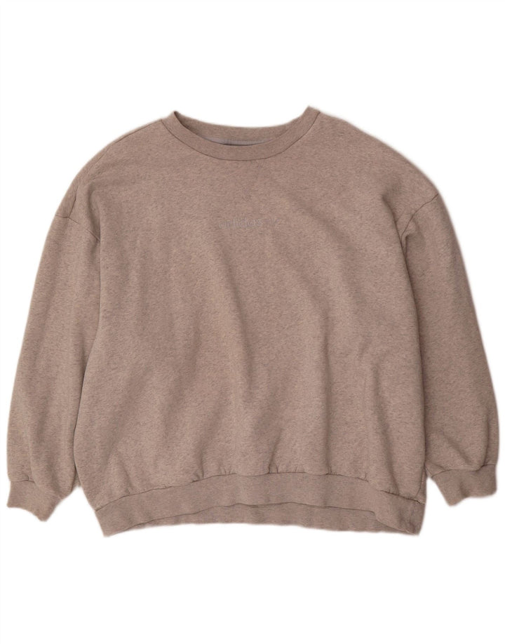 Damska bluza oversize Adidas, UK 10, mała, szara bawełna