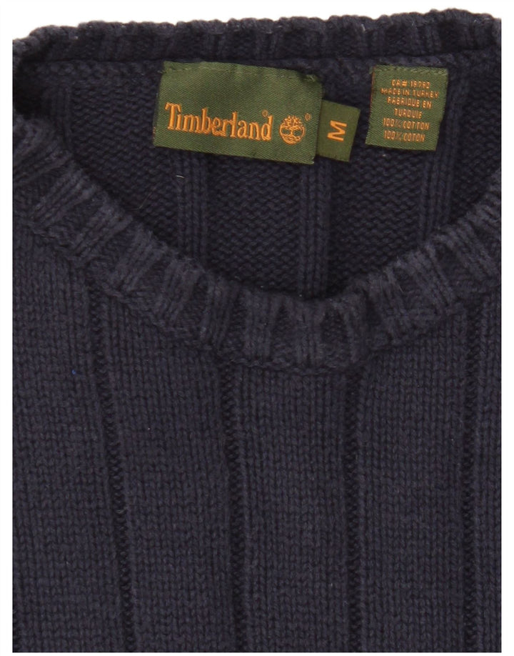 Męski sweter Timberland z okrągłym dekoltem, średni granatowy, bawełniany