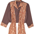VINTAGE Womens Crop Blazer Jacket UK 14 Medium Purple Patchwork Vintage Vintage and Second-Hand Vintage from Messina Hembry 