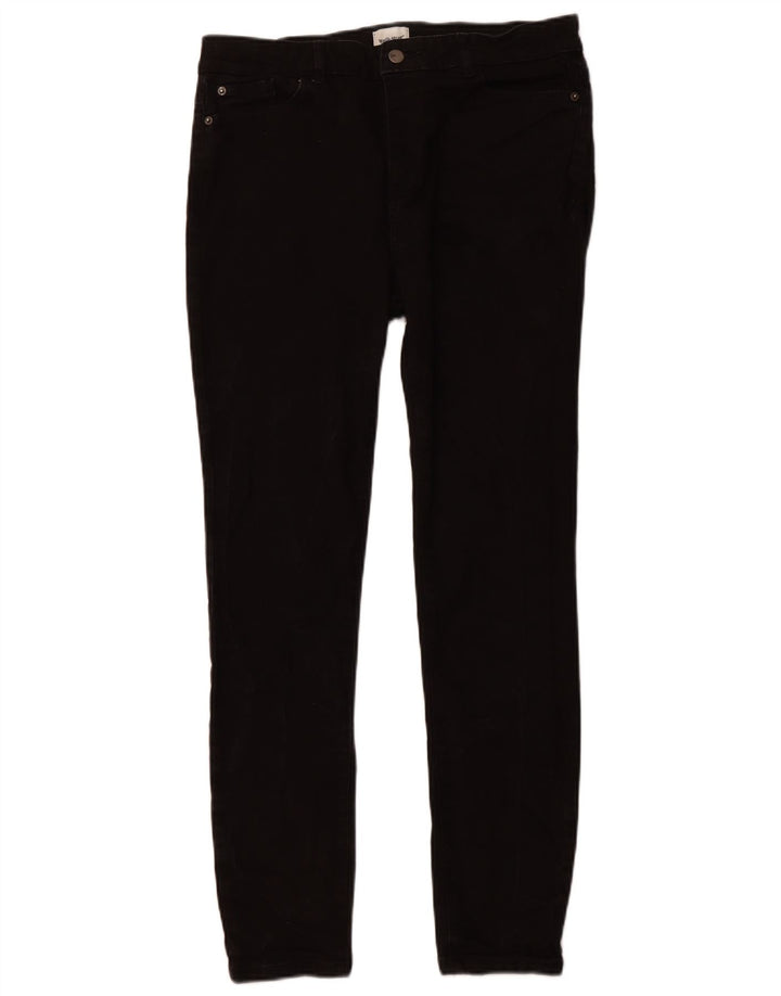 Damskie jeansy skinny z wysokim stanem WHITE STUFF UK 14, duże W32 L29, czarne