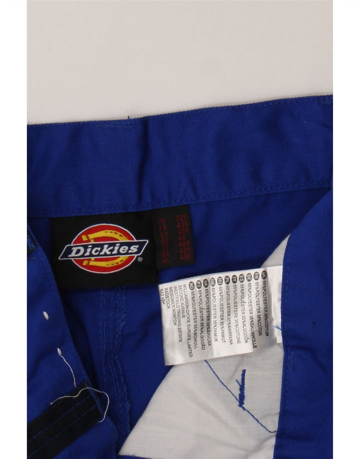DICKIES Mens Straight Cargo Trousers W32 L30 Blue Colourblock Polyester