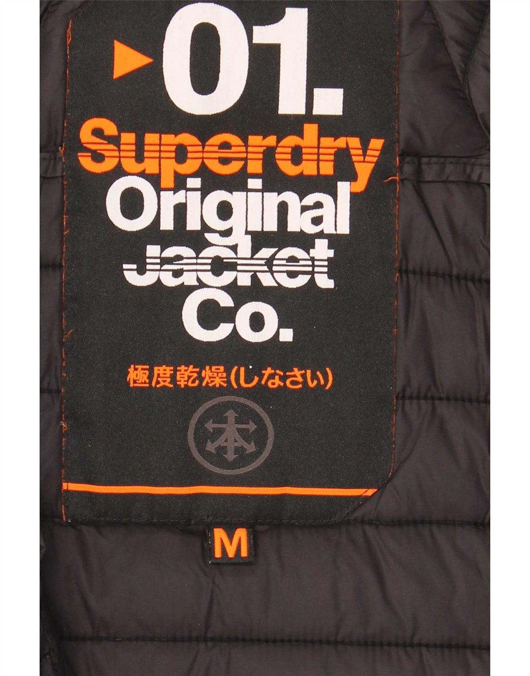 Męska ocieplana kurtka z kapturem Superdry UK 38 w kolorze średniej czerni