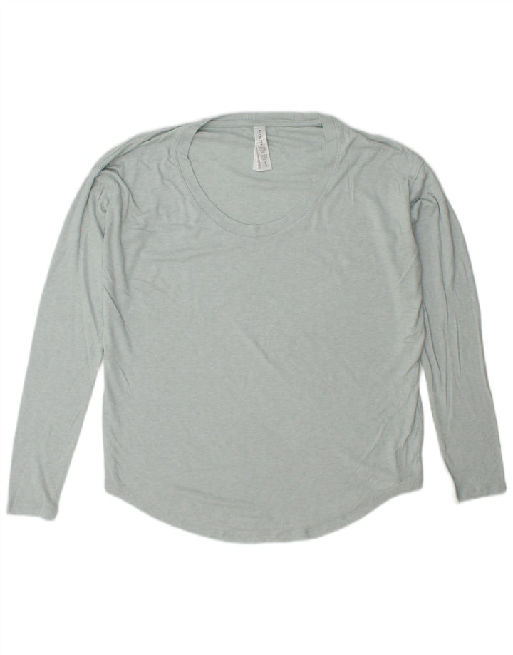 Damski top oversize ATHLETA z długim rękawem, UK 10, mały, niebieski, modal
