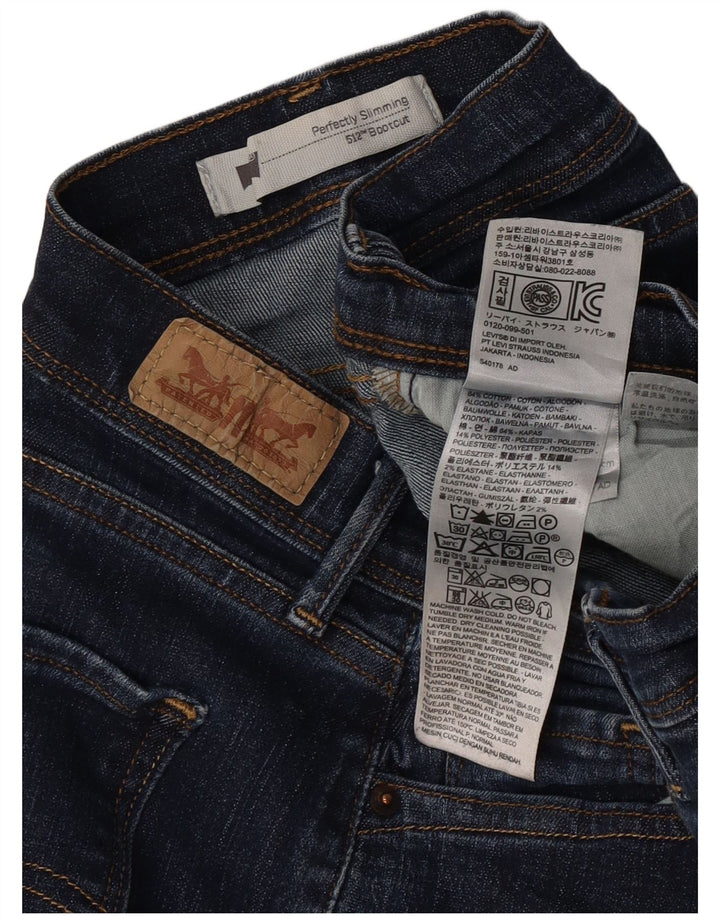 Damskie jeansy Levi's 512 Idealnie wyszczuplające Bootcut W32 L34 Granatowa bawełna