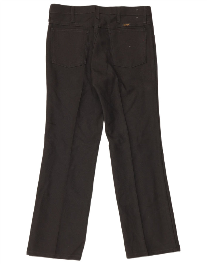 Męskie proste spodnie codzienne Wrangler W33 L29 Czarny poliester