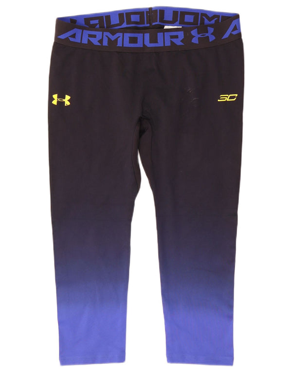 Damskie legginsy Under Armour Heat Gear Crop UK 20 2XL w kolorze czarnym