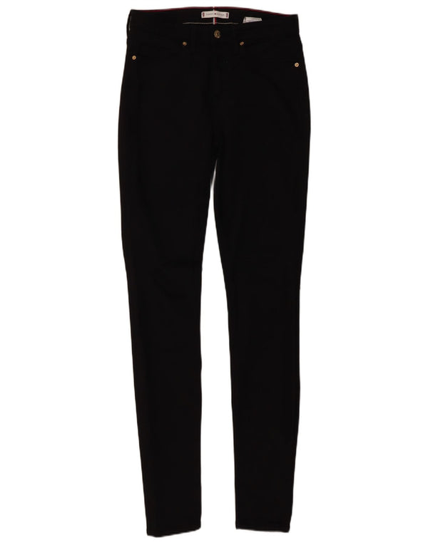 Damskie jeansy obcisłe TOMMY HILFIGER W26 L32 Czarne bawełniane